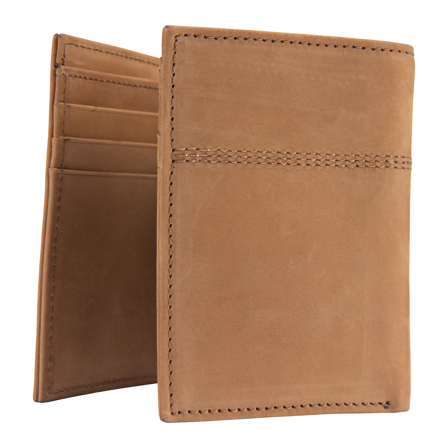 slide 2 of 4, Carhartt Saddle Leather Trifold Wallet, Brown, One Size, One Size