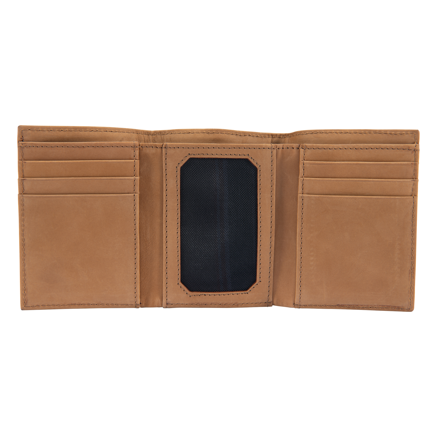 slide 4 of 4, Carhartt Saddle Leather Trifold Wallet, Brown, One Size, One Size