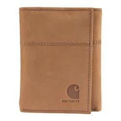 Carhartt Saddle Leather Trifold Wallet, Brown, One Size
