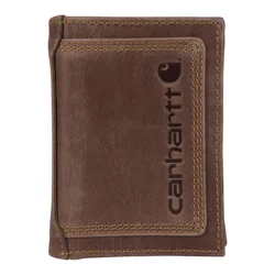 Carhartt Leather Triple-Stitched Trifold Wallet