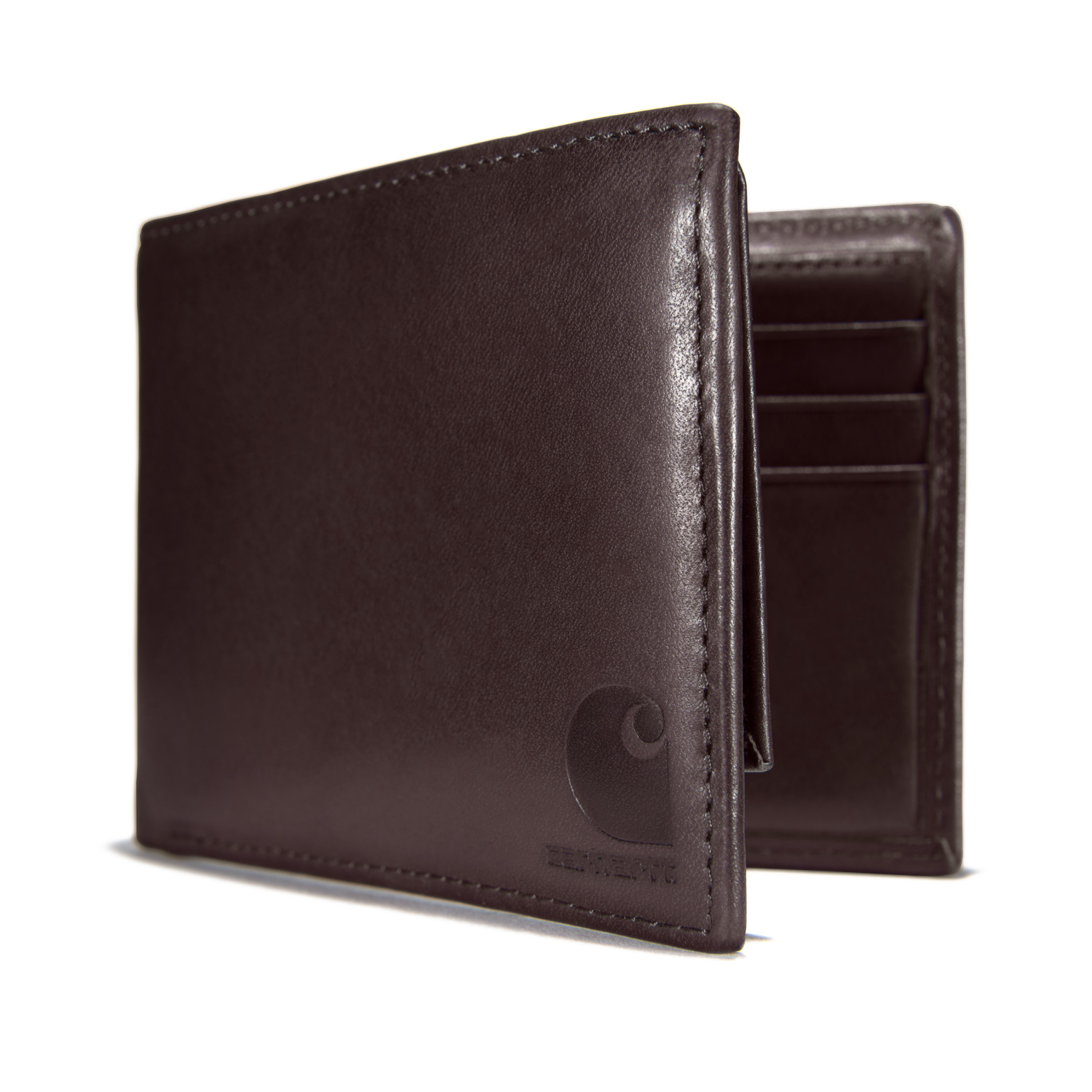 slide 5 of 5, Carhartt Oil Tan Leather Passcase Wallet, Brown, One Size, One Size