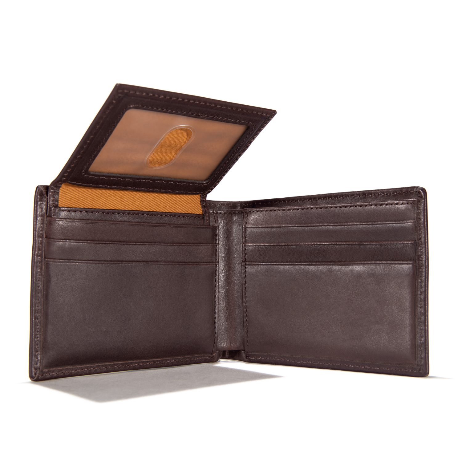 slide 2 of 5, Carhartt Oil Tan Leather Passcase Wallet, Brown, One Size, One Size