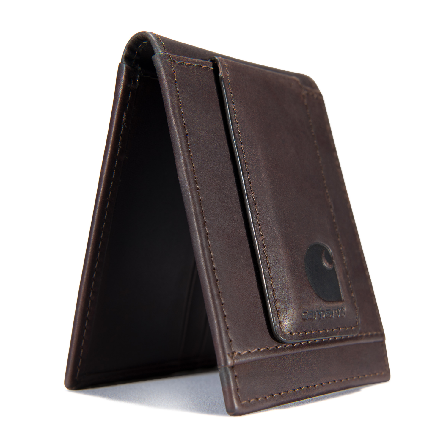 slide 4 of 5, Carhartt Oil Tan Leather Front Pocket Wallet, Brown, One Size, One Size
