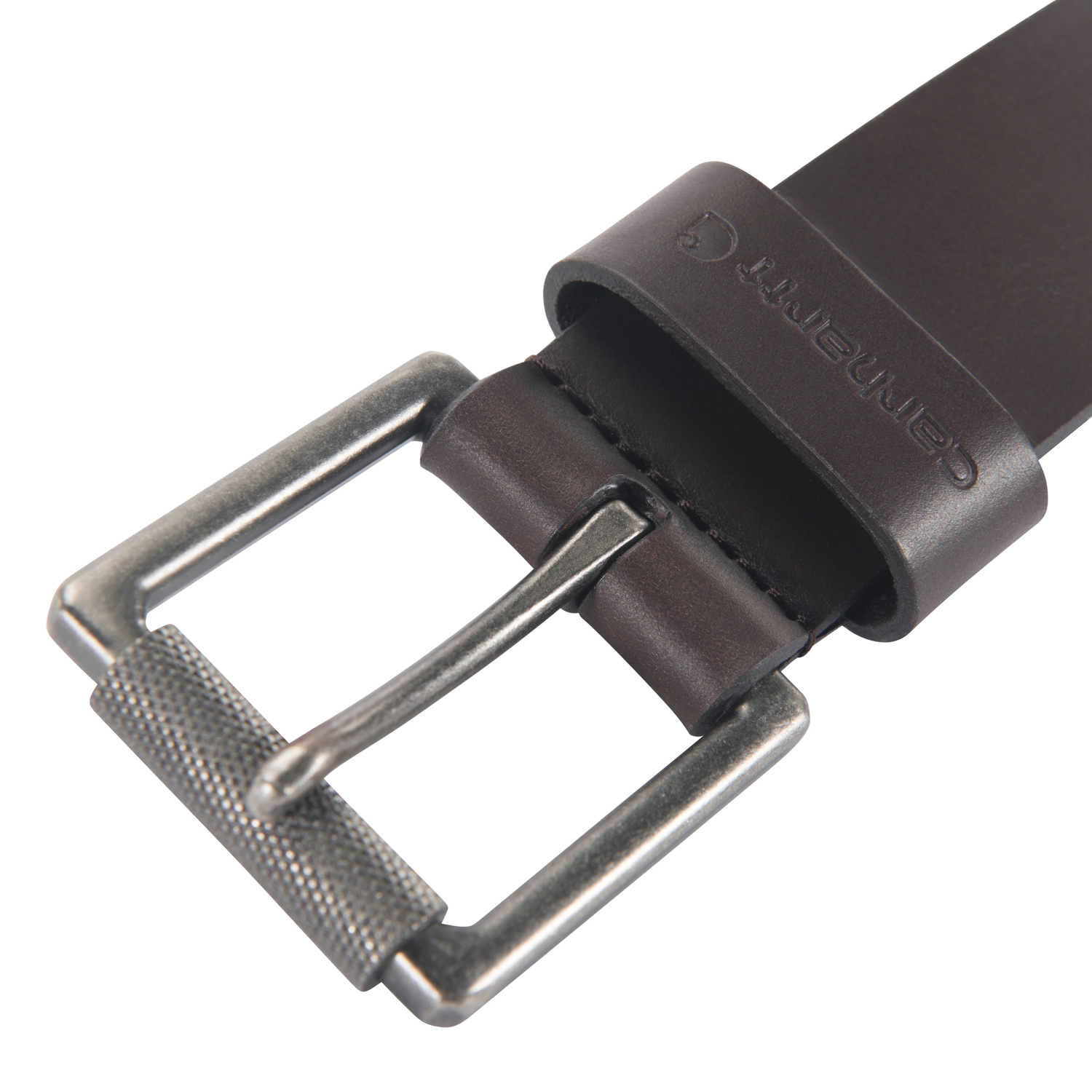 slide 2 of 3, Carhartt Bridle Leather Roller Buckle Belt, Brown, Size 34, Size 34