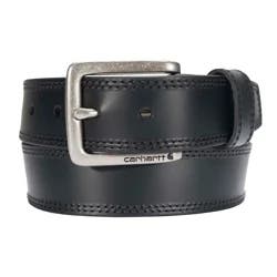 Carhartt Leather Engraved Buckle Belt, Black, 34