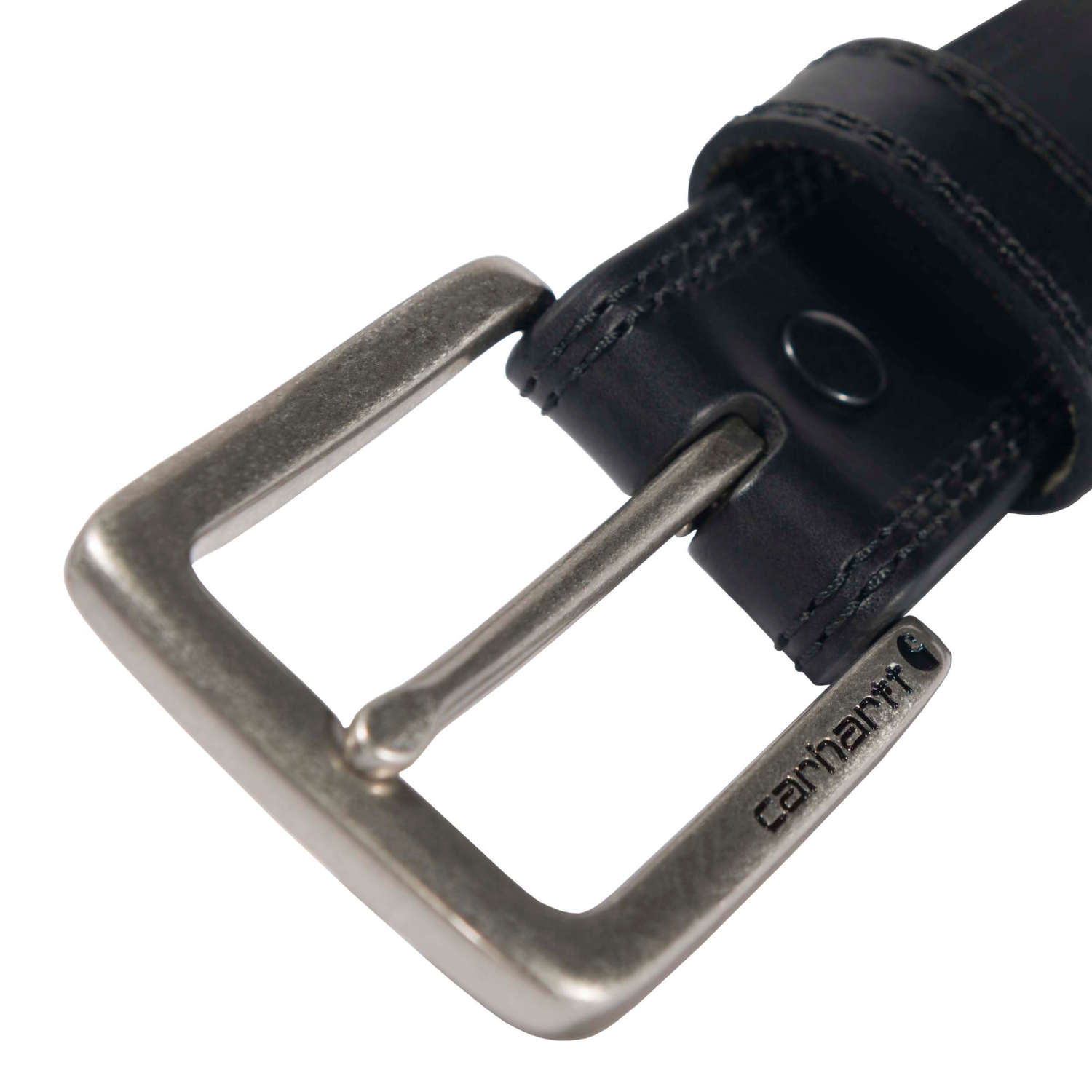 slide 3 of 5, Carhartt Leather Engraved Buckle Belt, Black, Size 44, 44