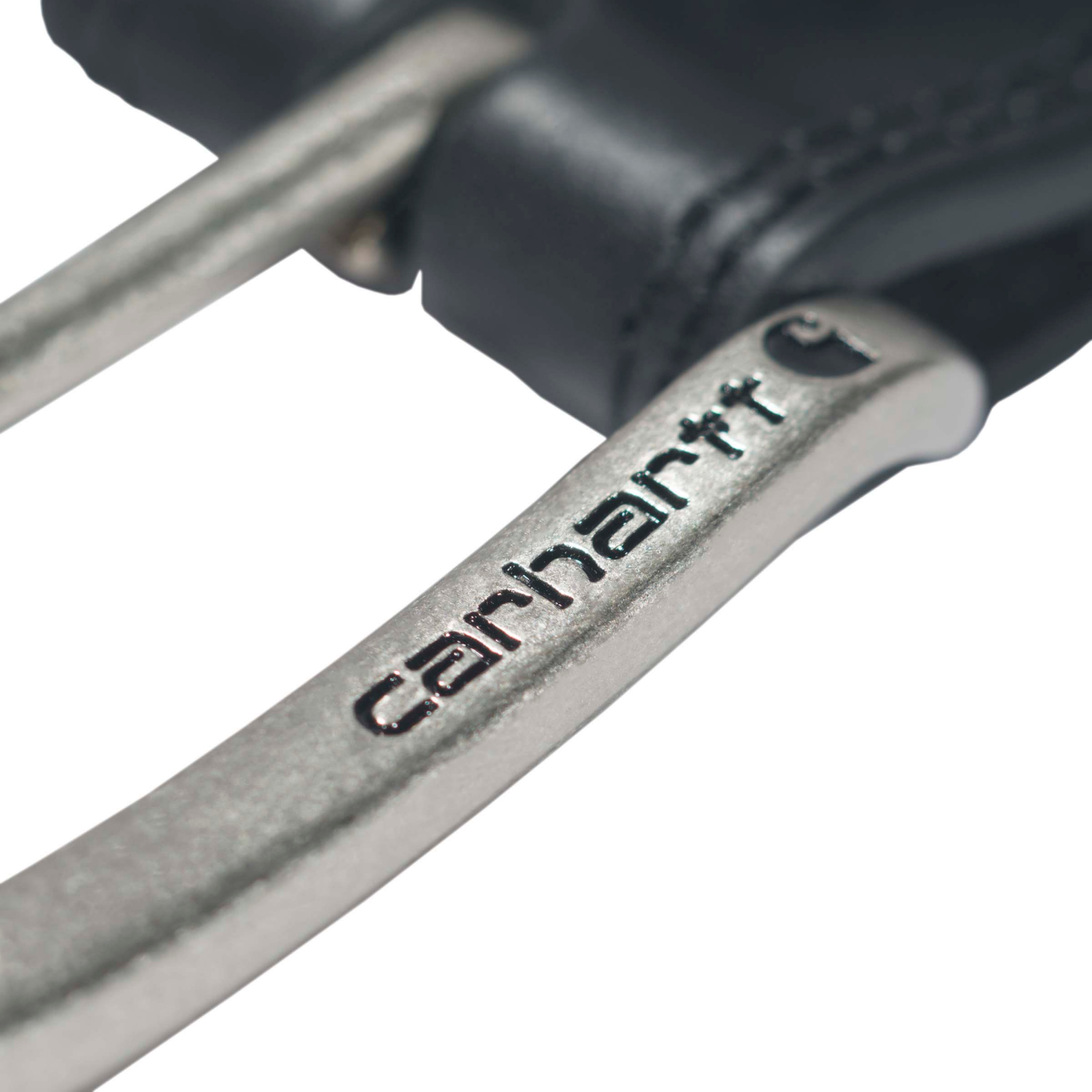 slide 4 of 5, Carhartt Leather Engraved Buckle Belt, Black, Size 44, 44