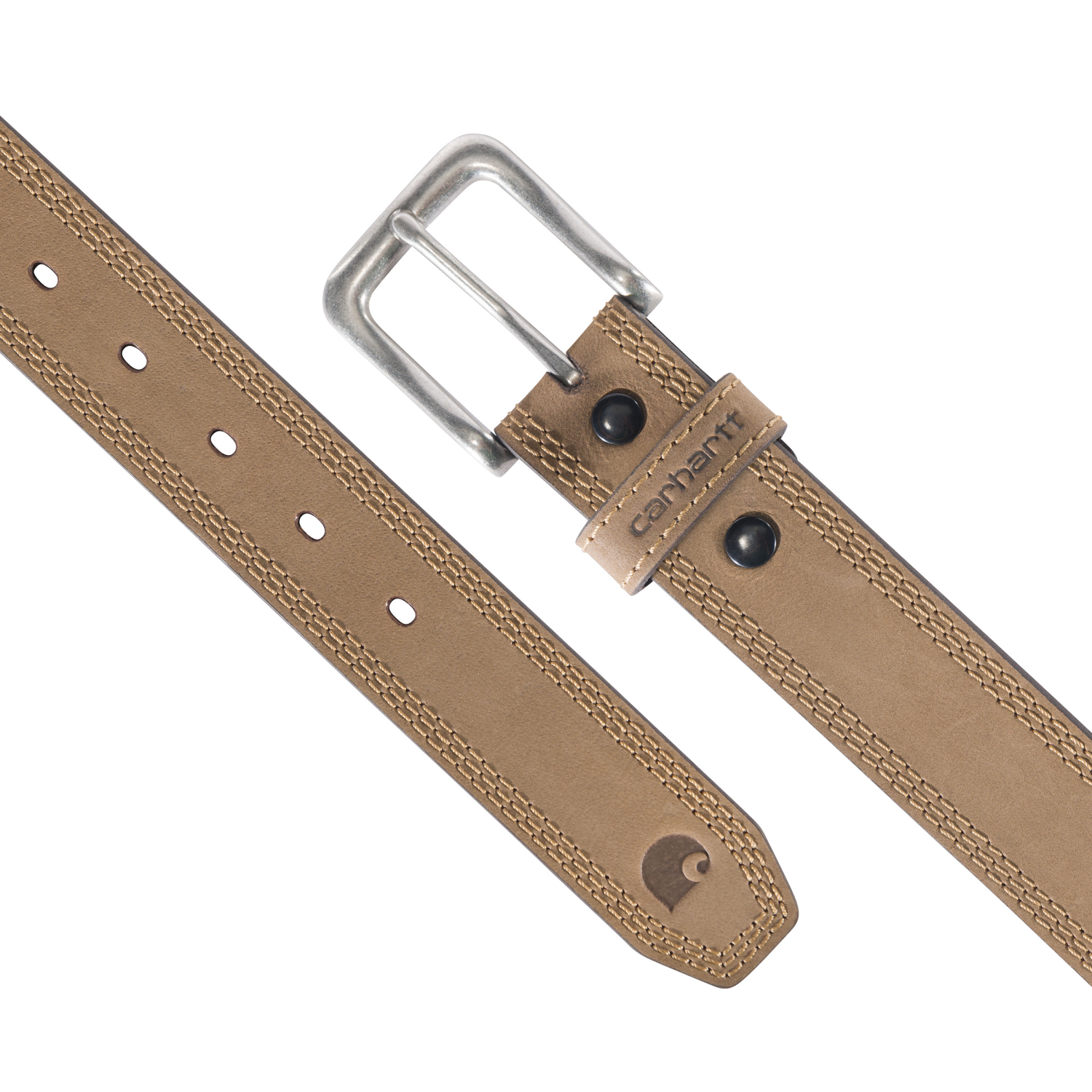 slide 5 of 5, Carhartt Leather Triple Stitch Belt, Brown, Size 38, 1 ct