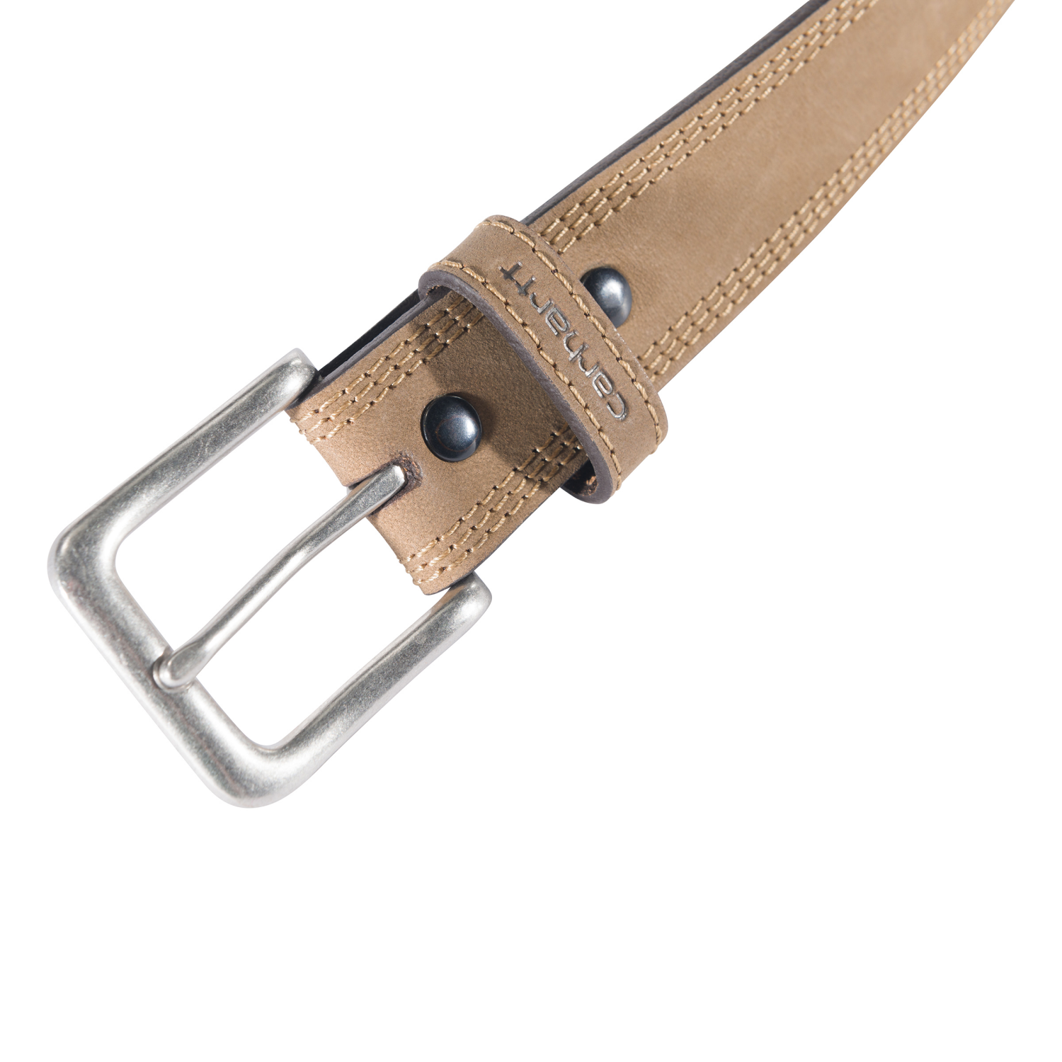 slide 3 of 5, Carhartt Leather Triple Stitch Belt, Brown, Size 44, 44