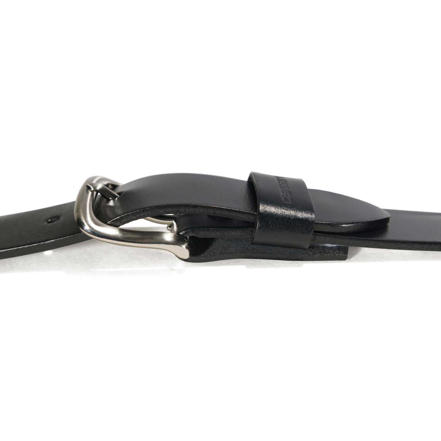 slide 2 of 5, Carhartt Bridle Leather Classic Buckle Belt, Black, Size 34, Size 34