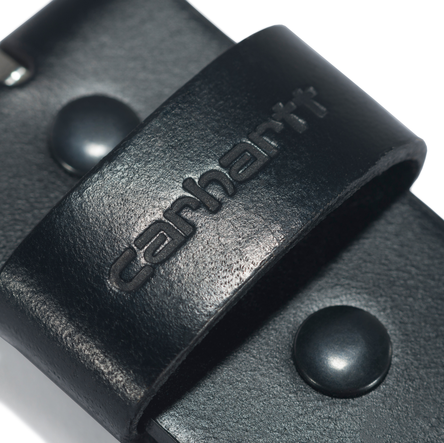 slide 4 of 5, Carhartt Bridle Leather Classic Buckle Belt, Black, Size 44, 44