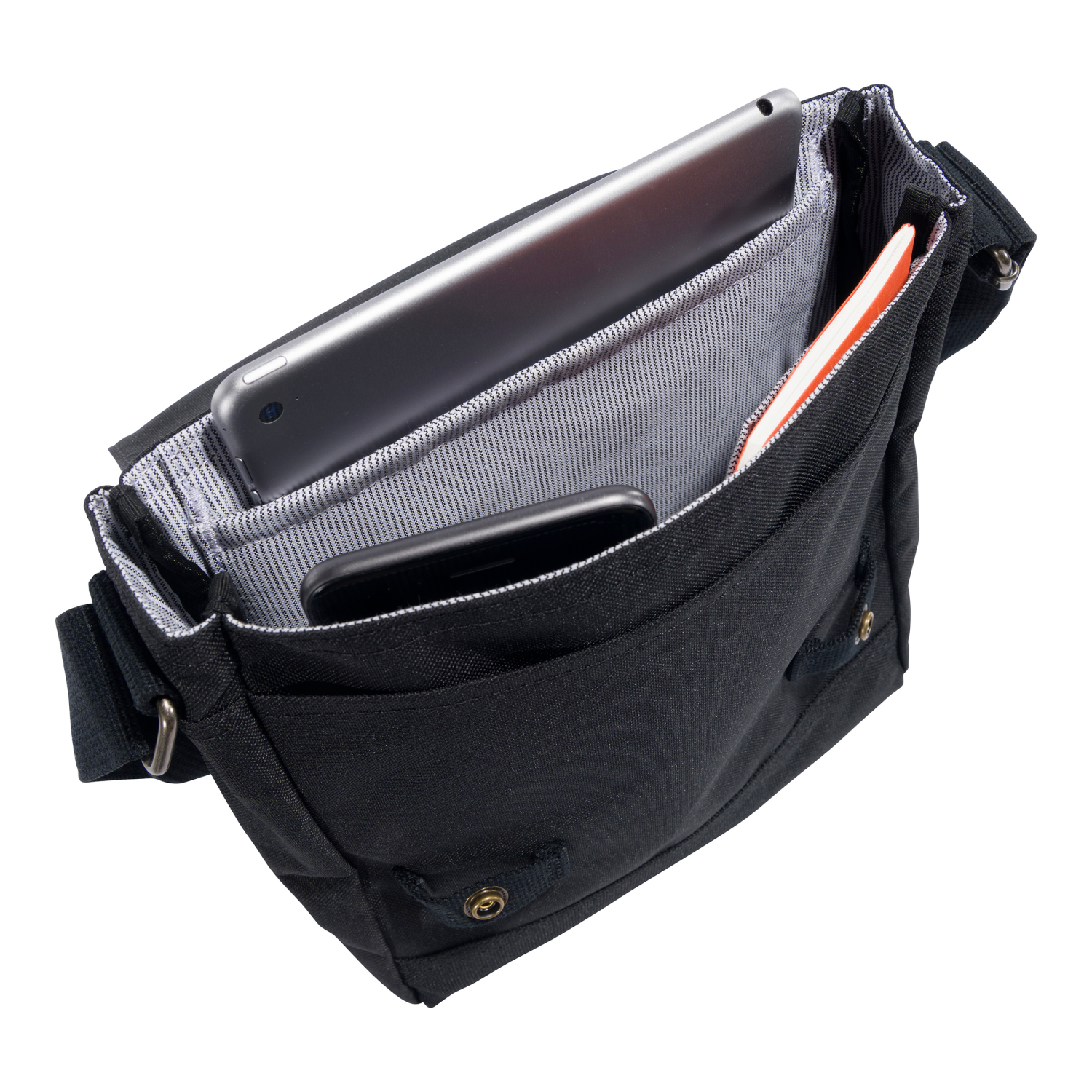 slide 5 of 5, Carhartt Crossbody Snap Bag, Black, One Size, One Size