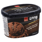 slide 1 of 4, Harris Teeter Premium Ice Cream - Double Chocolate Fudge Brownie, 48 oz