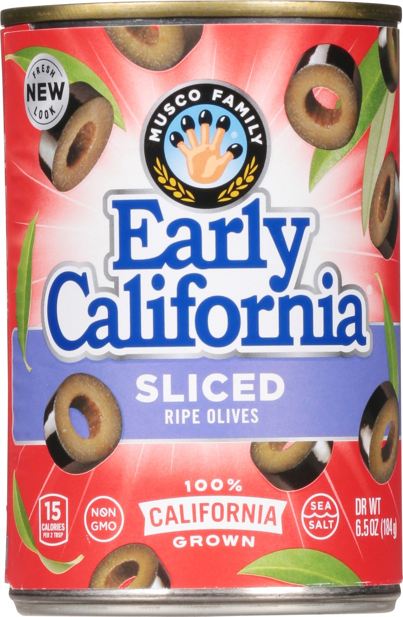 slide 7 of 12, Early California Musco Sliced Ec Ripe Olives, 6.5 oz