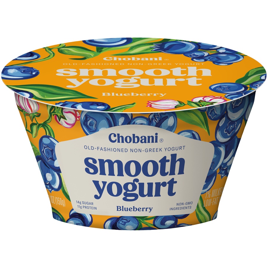 slide 1 of 1, Chobani Blueberry Smooth Yogurt, 5.3 oz