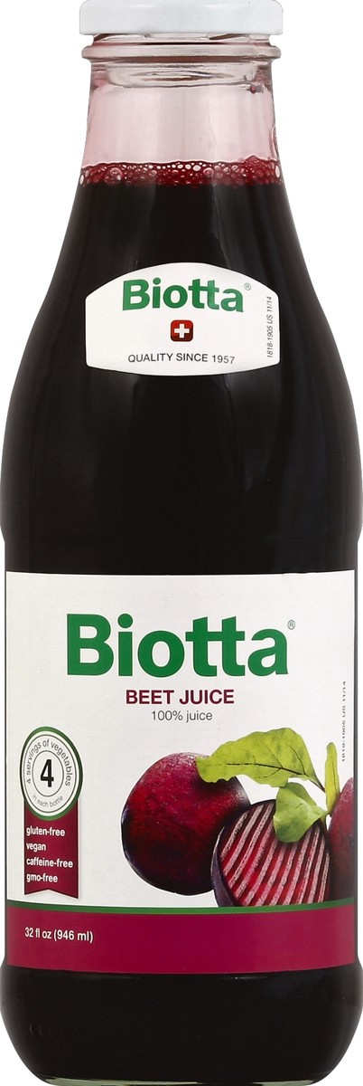 slide 4 of 4, Biotta Organic Beet Juice Glass Bottle, 32 fl oz