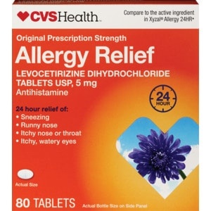 slide 1 of 1, CVS Health Allergy Relief Tablets, 80 ct; 5 mg
