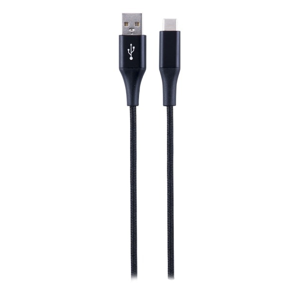 slide 1 of 3, Ativa Braided Usb Type-C Charge And Sync Cable, 6'', Black, 45839, 1 ct