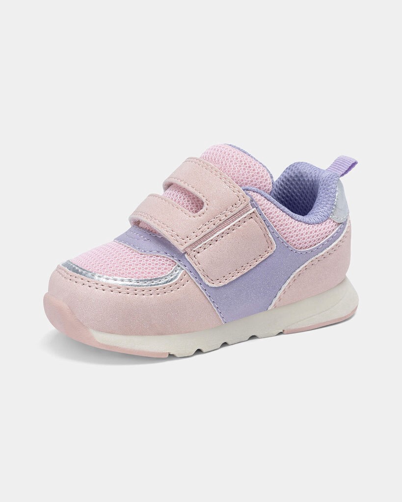 slide 5 of 6, Carter's Carters Baby Girl Every Step® First Walker Casual Shoes - Pink/Purple Pink 3, 1 ct