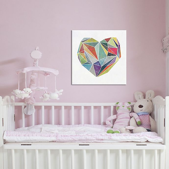 slide 2 of 2, iCanvas Heart Graphic Square Canvas Wall Art, 18 in