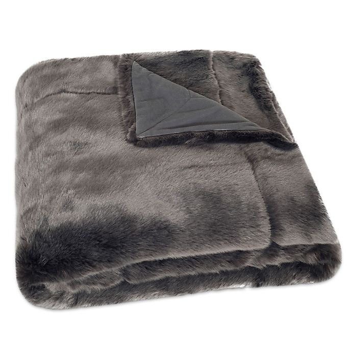 slide 1 of 3, Safavieh Faux Silver Throw Blanket - Silver, 1 ct