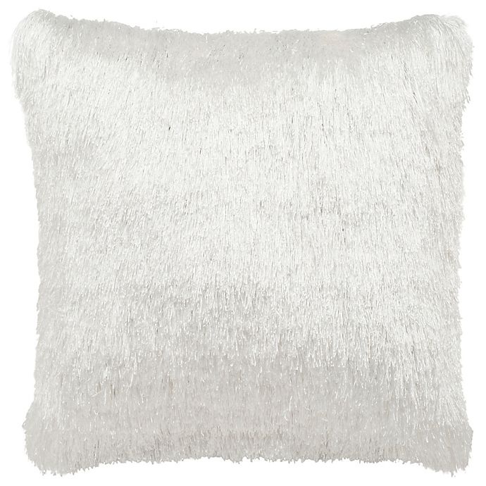 slide 1 of 2, Safavieh Soleil Shag Square Indoor/Outdoor Throw Pillow - Pearl, 1 ct