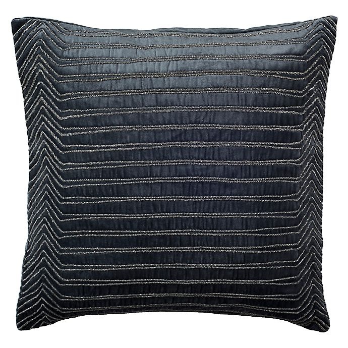 slide 1 of 2, Safavieh Pristine Double Stripe Square Throw Pillow - Dark Blue, 1 ct