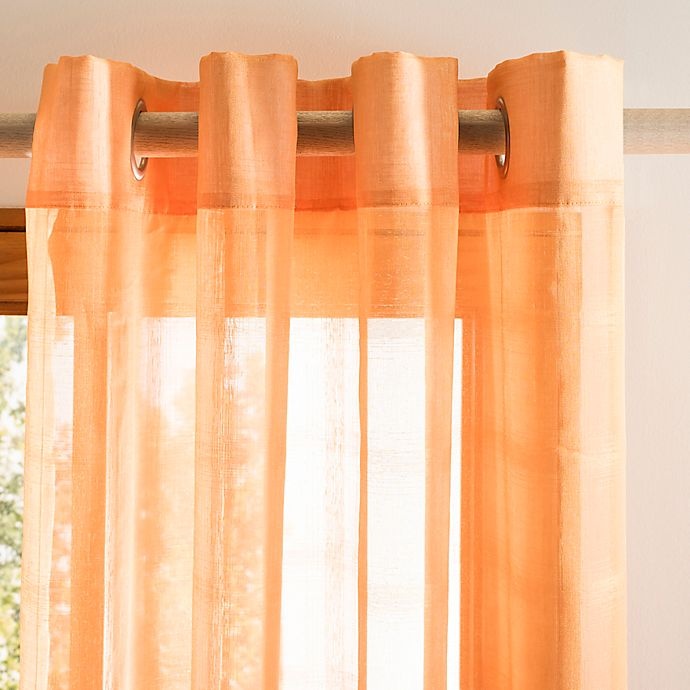 slide 2 of 3, Safavieh Dafni Sheer Window Curtain Panel - Light Orange, 84 in