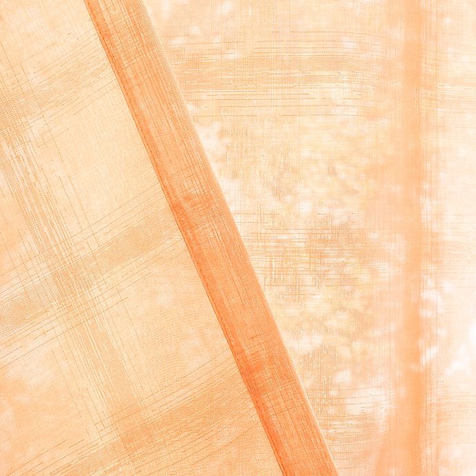 slide 3 of 3, Safavieh Dafni Sheer Window Curtain Panel - Light Orange, 84 in