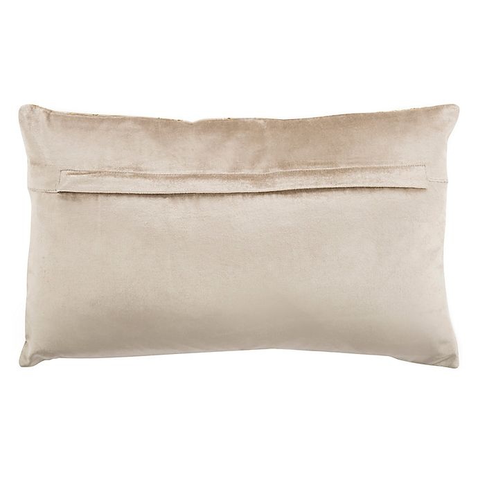 slide 2 of 3, Safavieh Edmee Rectangle Throw Pillow - Beige/Gold, 12 in x 20 in