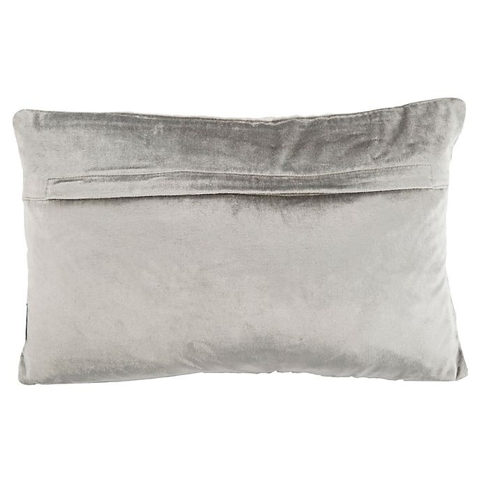 slide 2 of 2, Safavieh Edmee Rectangle Throw Pillow - Light Grey/Silver, 12 in x 20 in
