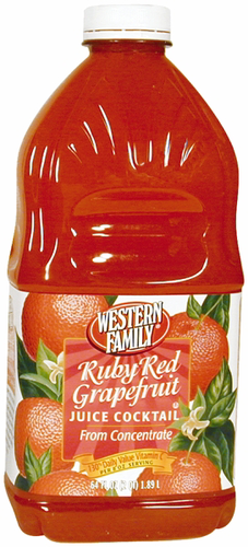 slide 1 of 1, Western Family Ruby Red Grapefruit Juice C, 64 oz