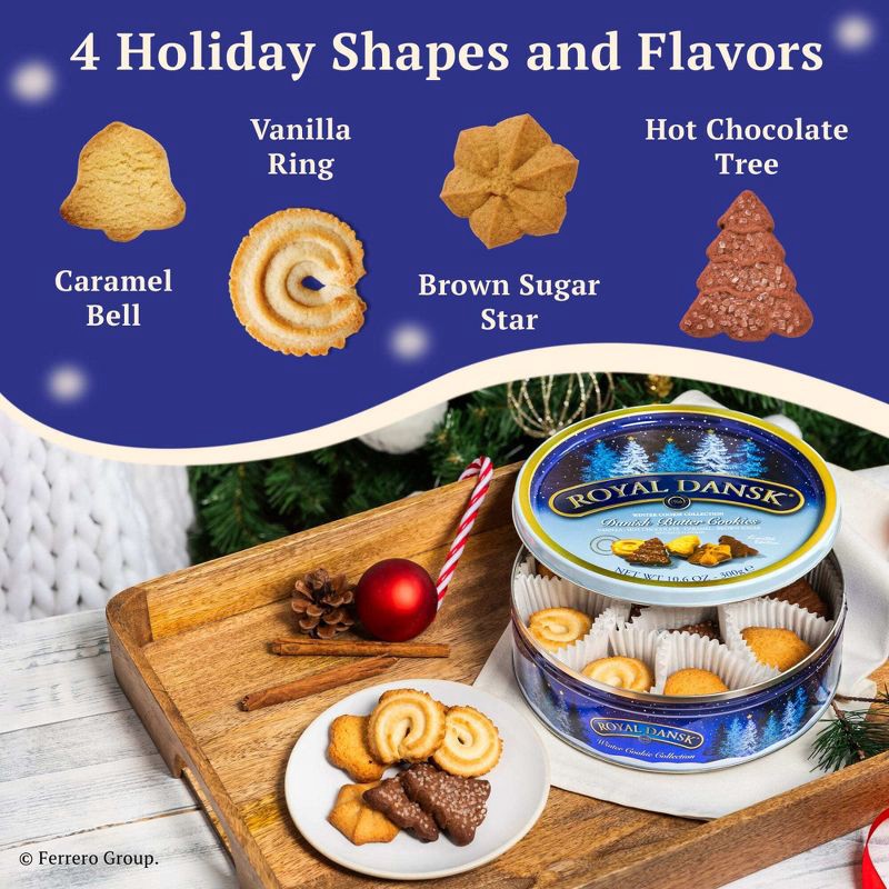 slide 5 of 9, Royal Dansk Winter Cookie Collection - 10.6oz, 10.6 oz