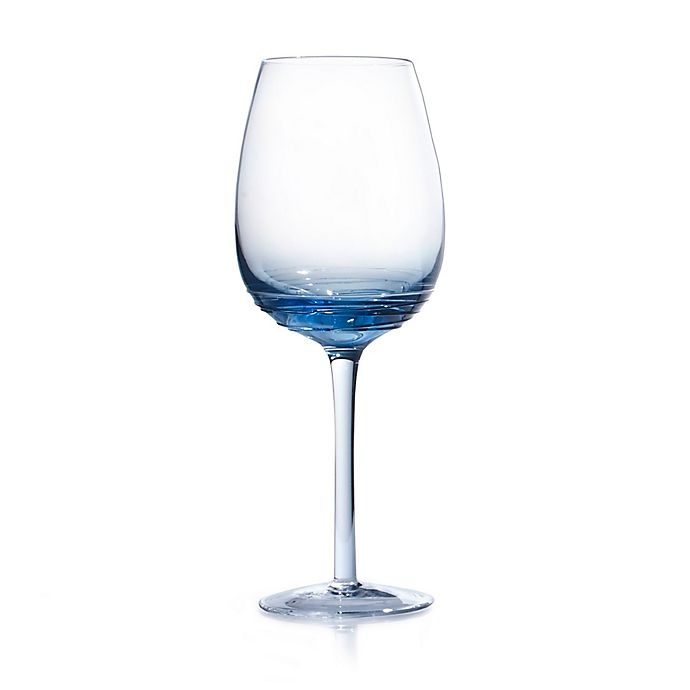 slide 1 of 1, Mikasa Swirl Goblet - Cobalt, 1 ct