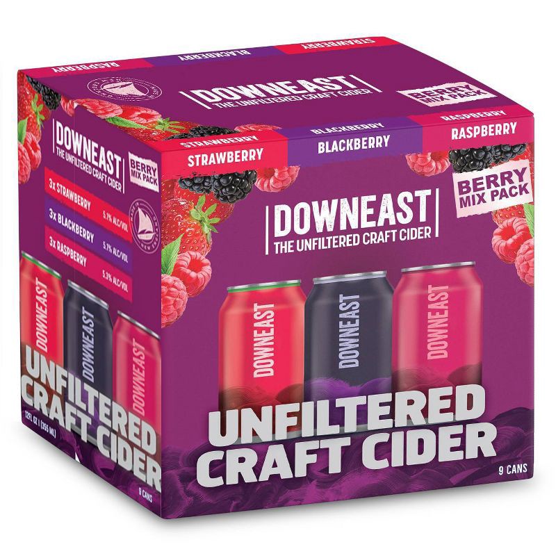 slide 1 of 5, Downeast Cider House Downeast Cider Mix Pack #3 - 9pk/12 fl oz Cans, 3 x 9 ct, 12 fl oz