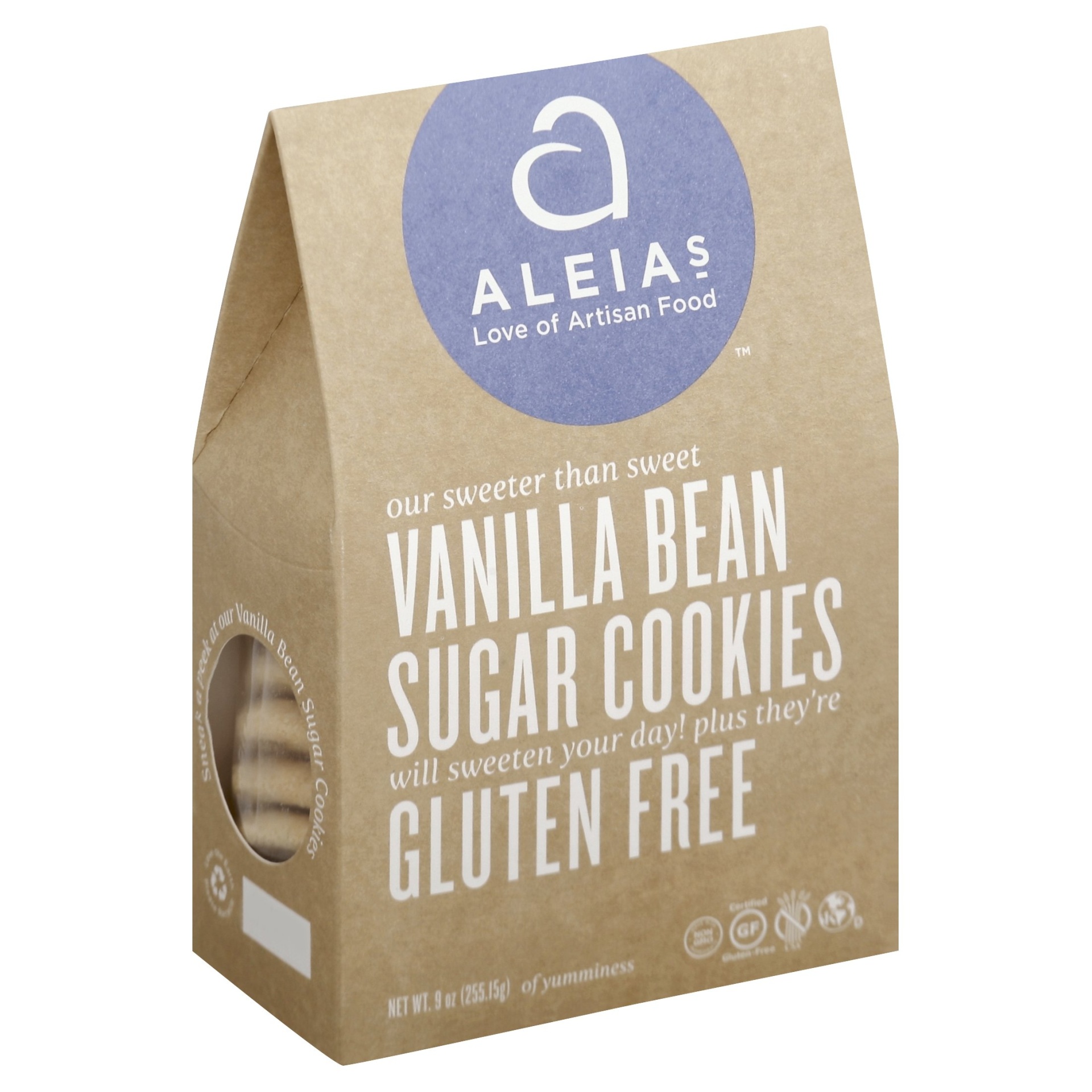slide 1 of 8, Aleia's Aleias Gluten Free Cookies - Vanilla Bean Sugar, 9 oz