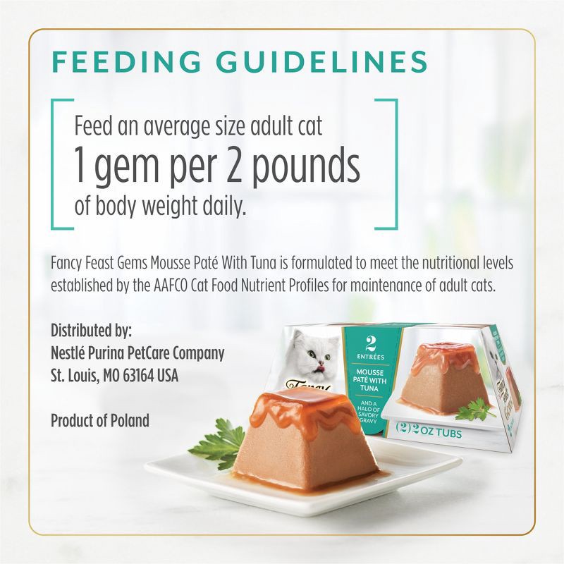 slide 10 of 15, Fancy Feast Gems Tuna Flavor Adult Wet Cat Food - 2oz/2ct, 2 ct; 2 oz