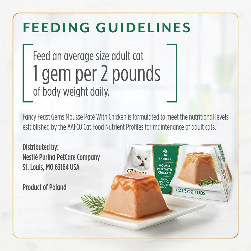 slide 10 of 11, Fancy Feast Gems Chicken Flavor Adult Wet Cat Food - 2oz/2ct, 2 ct; 2 oz