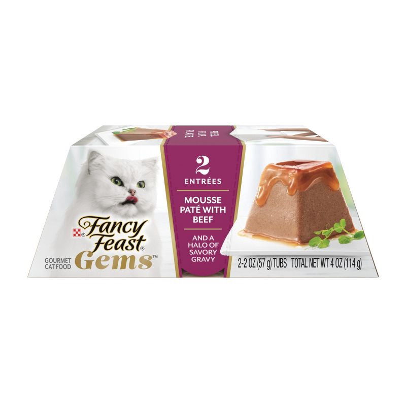slide 1 of 11, Fancy Feast Gems Beef Flavor Adult Wet Cat Food - 2oz/2ct, 2 ct; 2 oz