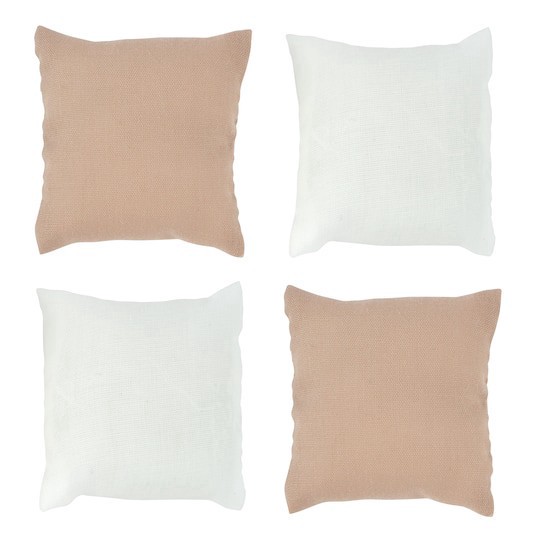slide 1 of 2, Mini Beige & White Throw Pillow Set By Make Market, 4.5 in x 6 in