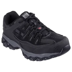Skechers Men's Work Steel Toe Relaxed Fit Cankton, Black Charcoal, Size 10