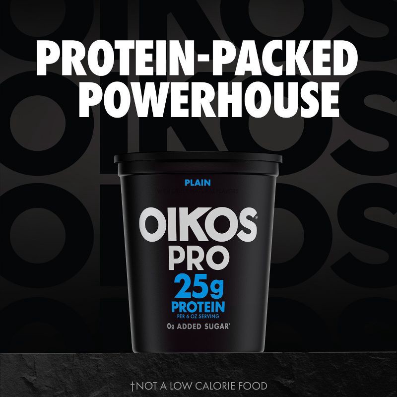 slide 3 of 12, OIKOS Pro Plain Yogurt - 25 g protein 32oz, 25 gram, 32 oz