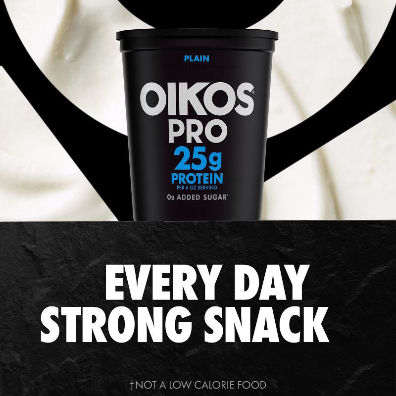 slide 6 of 12, OIKOS Pro Plain Yogurt - 25 g protein 32oz, 25 gram, 32 oz