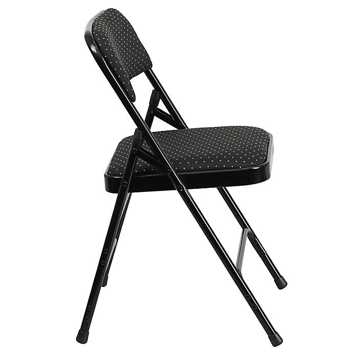 slide 4 of 10, Flash Furniture Fabric Folding Chair - Black, 1 ct