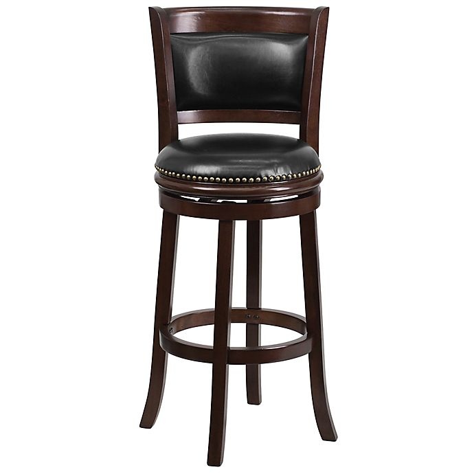 slide 3 of 4, Flash Furniture Wood Counter Stool - Black/Cappuccino, 30 in