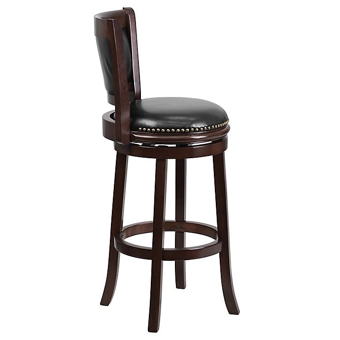 slide 2 of 4, Flash Furniture Wood Counter Stool - Black/Cappuccino, 30 in