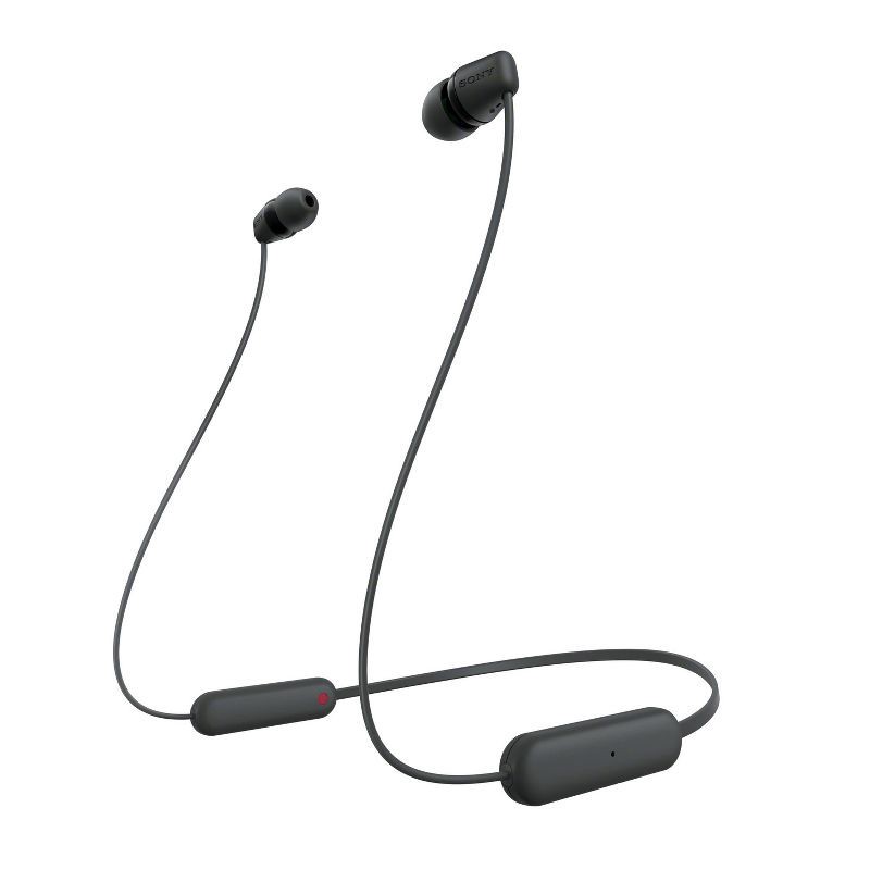 slide 1 of 6, Sony WIC100 Bluetooth Wireless In-Ear Headphones - Black, 1 ct