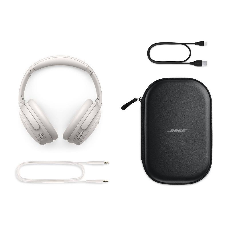 slide 5 of 15, Bose QuietComfort Bluetooth Wireless Noise Cancelling Headphones - White, 1 ct