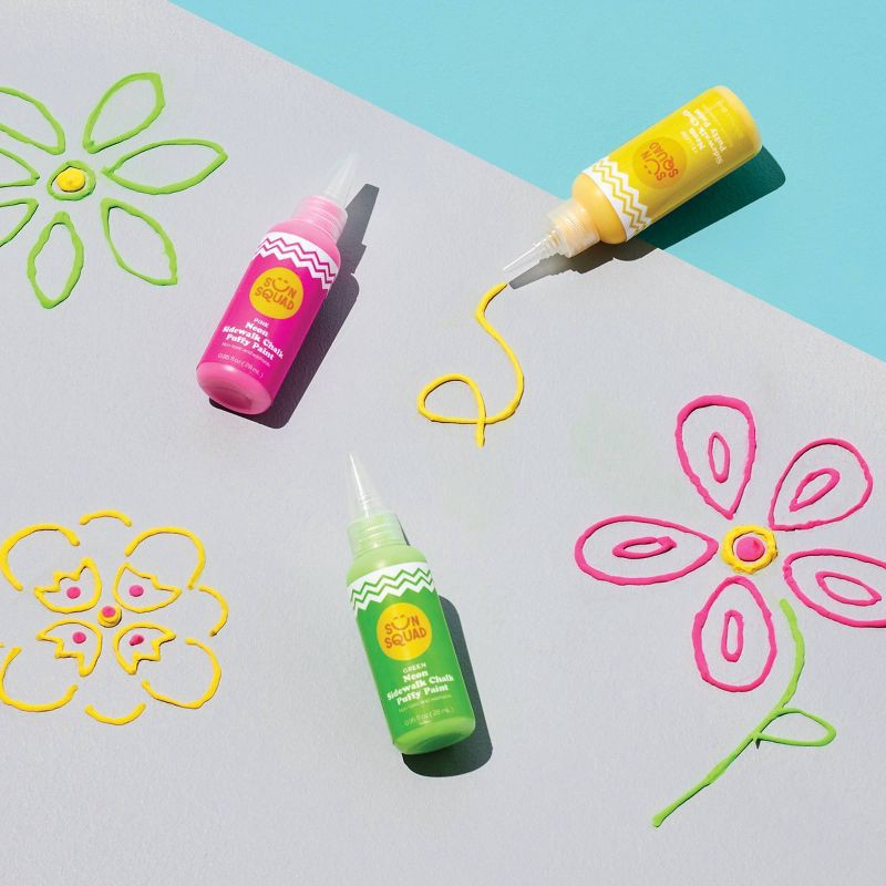slide 2 of 3, Neon Sidewalk Chalk Paint 3 ct - Sun Squad™: Outdoor Chalk for Kids 4+, 3 ct