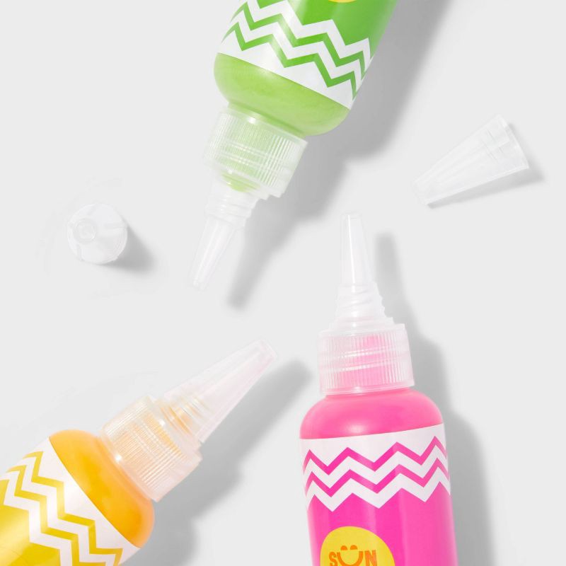 slide 3 of 3, Neon Sidewalk Chalk Paint 3 ct - Sun Squad™: Outdoor Chalk for Kids 4+, 3 ct
